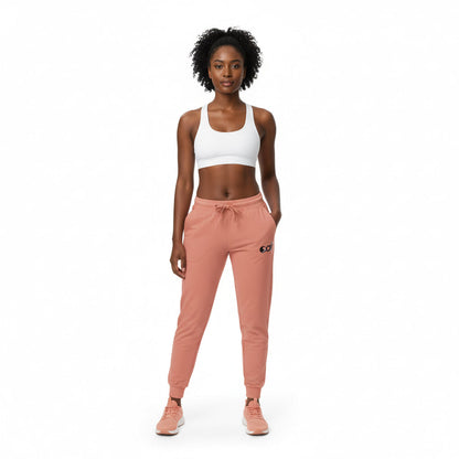 Cozy Cat Embroidered Fleece Sweatpants for Relaxation & Lounging Printify