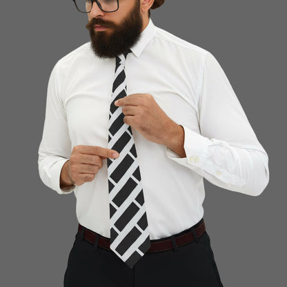 Stylish Modern Necktie for Men, Geometric Pattern Tie, Formal Accessory, Gift for Him, Wedding Wear, Office Attire, Father's Day Printify