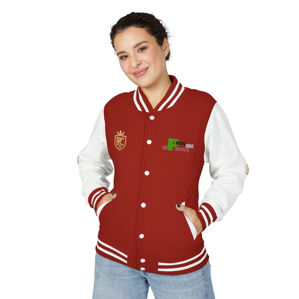Unisex Heavyweight Letterman Jacket, Stylish Varsity Jacket, Casual Wear, Gift for Him/Her, Sports Team Apparel, College Spirit Gear Printify