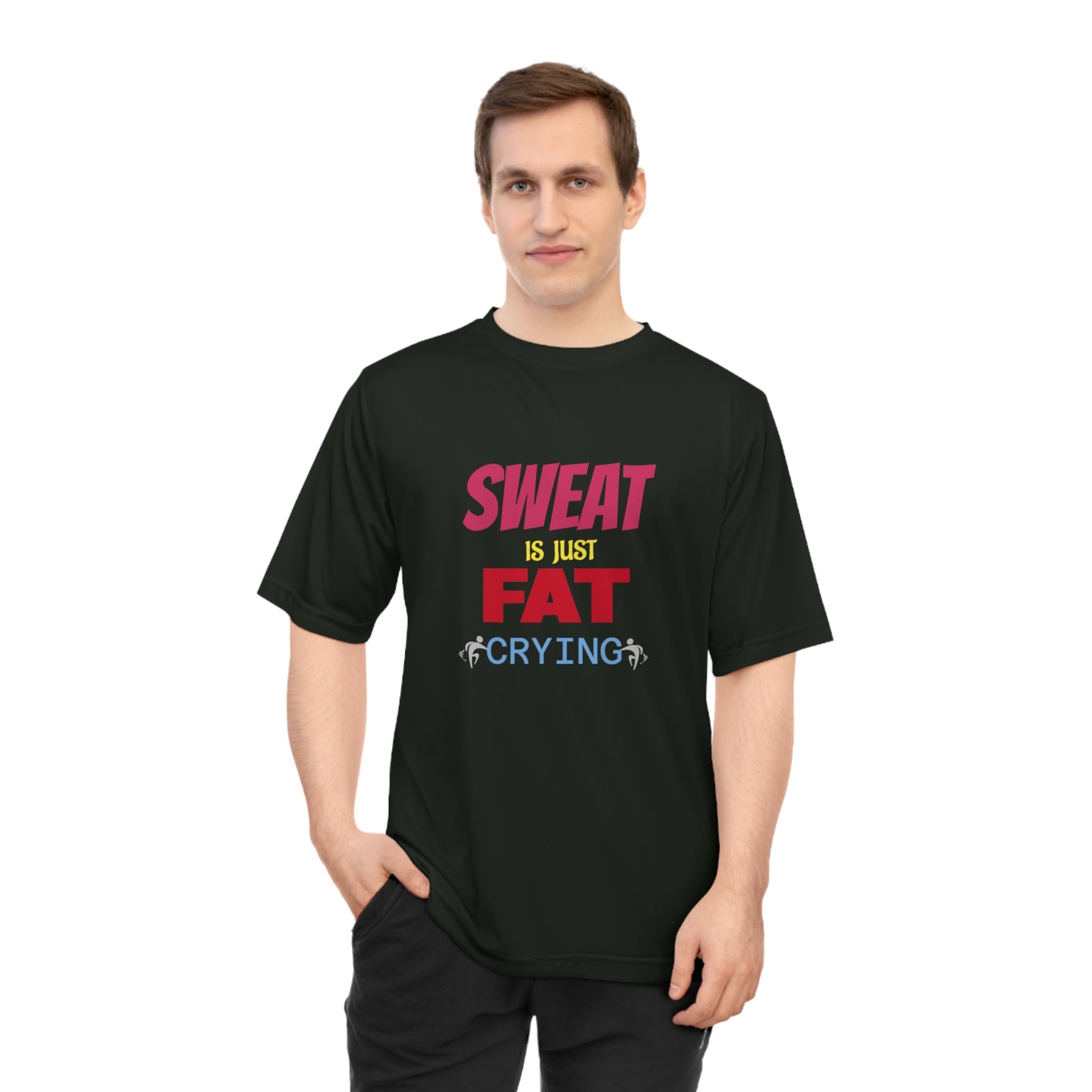 Motivational Fitness T-Shirt – Unisex Sweat is Just Fat Crying, Gym Apparel, Workout Shirt, Activewear, Gift for Fitness Enthusiasts Printify