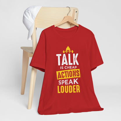 Parler, c’est des actions bon marché, parler plus fort, tee-shirt unisexe 