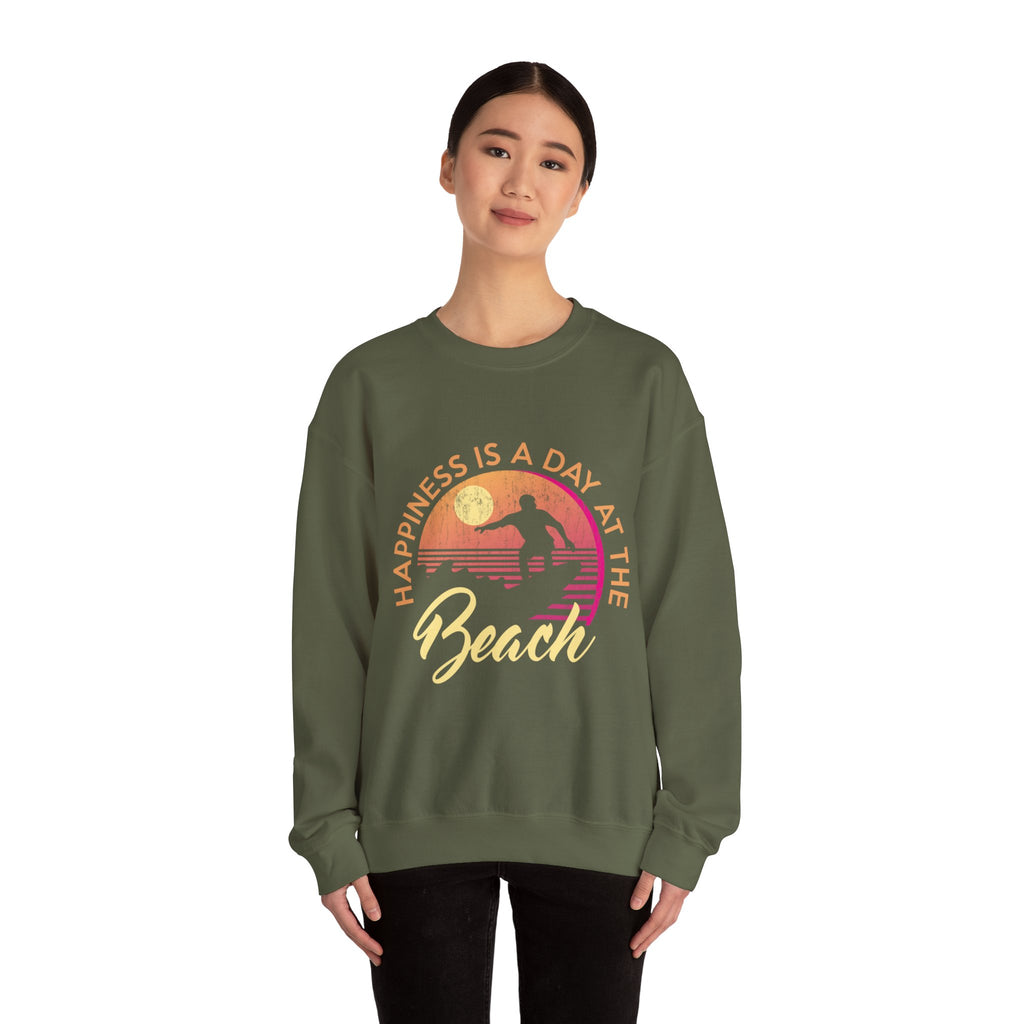 Le bonheur est une journée à la plage Sweat-shirt unisexe 