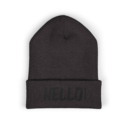 Hello! Classic Cuffed Beanie - Stylish Winter Hat for Trendsetters