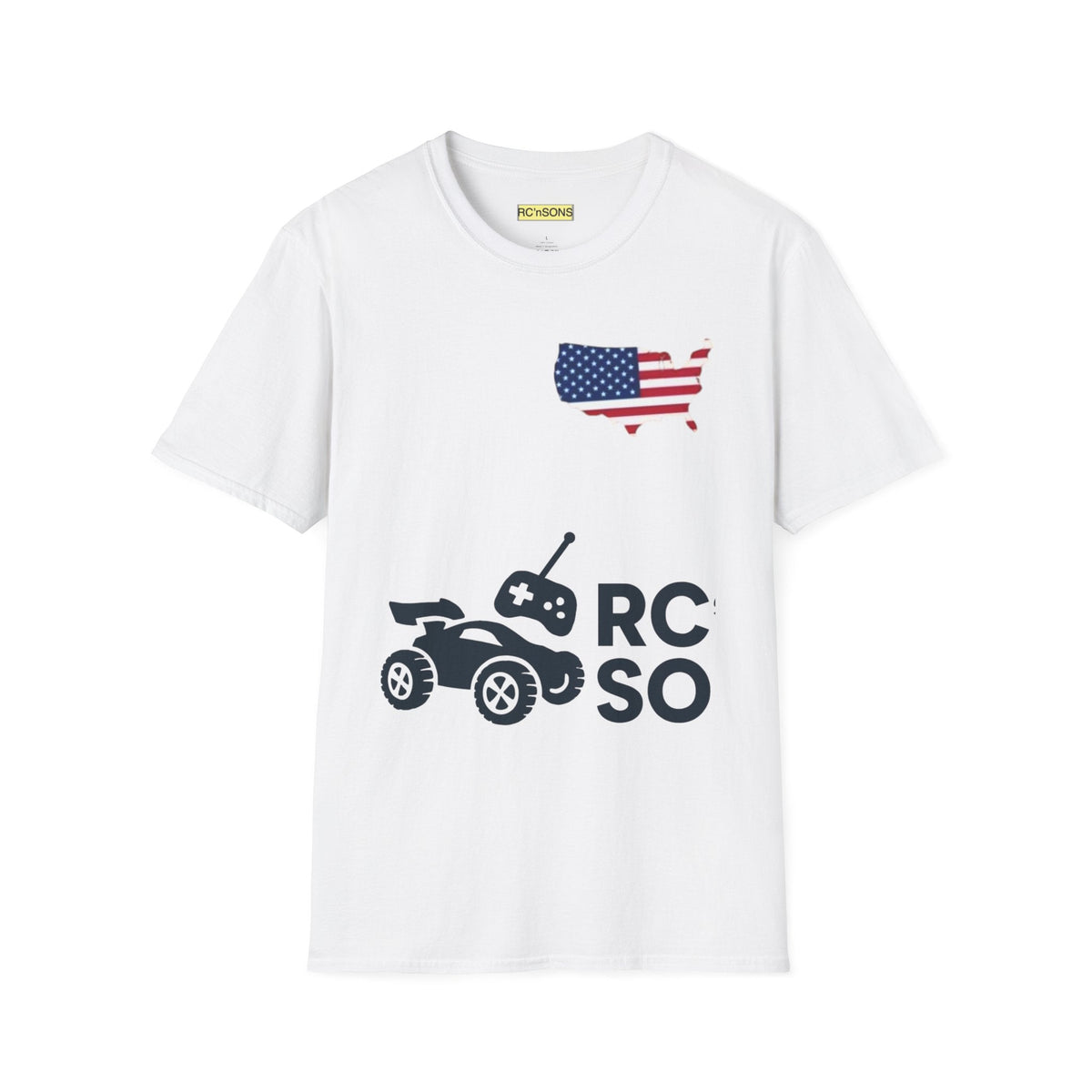 American Flag Tee - Unisex Softstyle T-Shirt for Patriotic Celebrations, 4th of July, Veterans Day, Casualwear, Gift Idea Printify