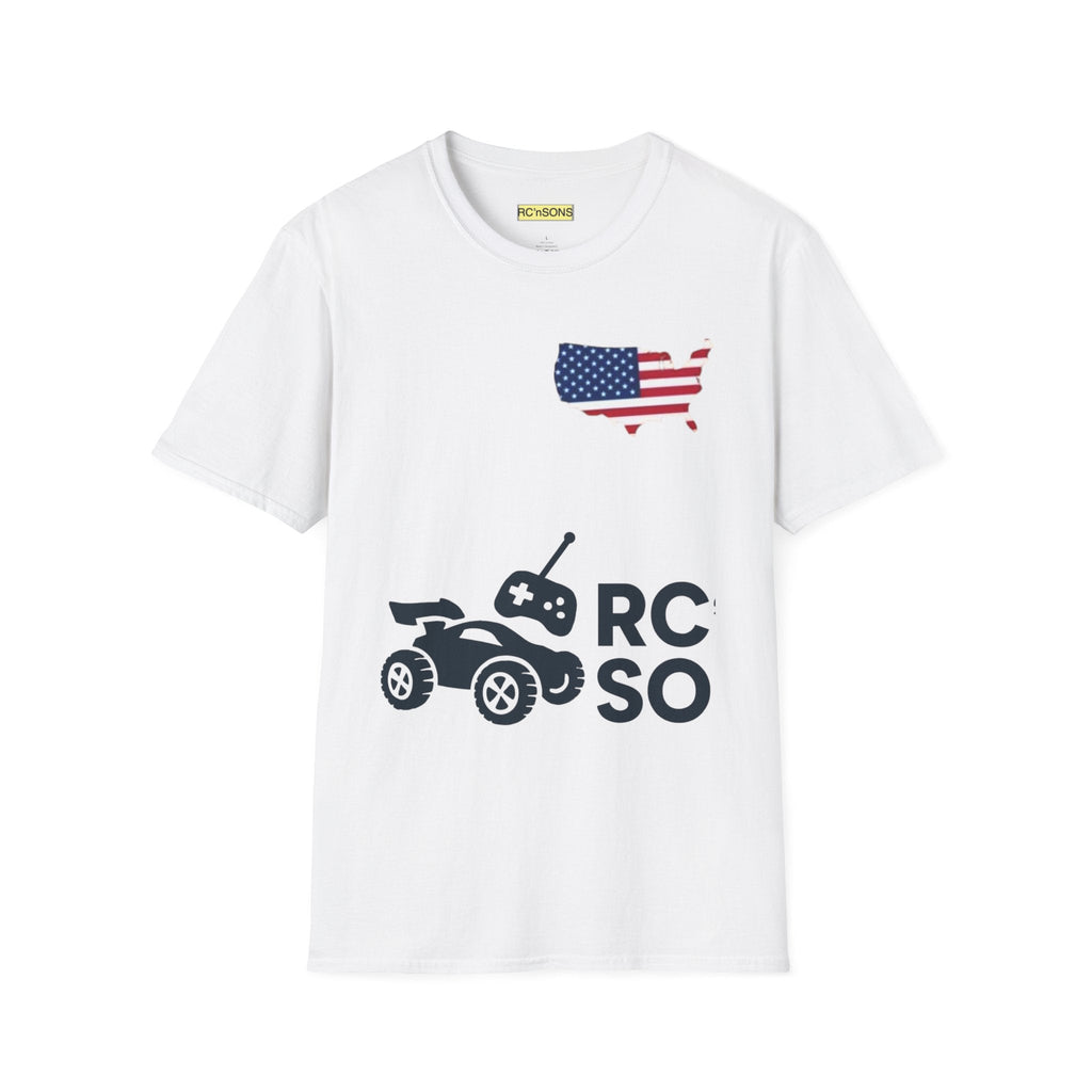 American Flag Tee - Unisex Softstyle T-Shirt for Patriotic Celebrations, 4th of July, Veterans Day, Casualwear, Gift Idea Printify