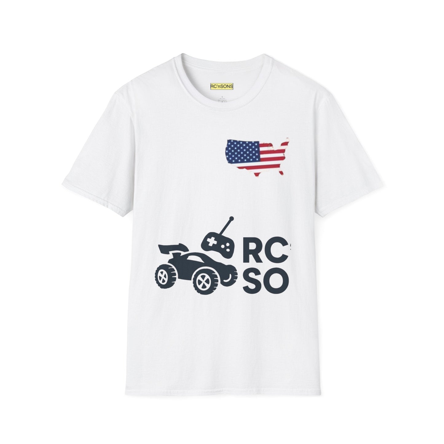 American Flag Tee - Unisex Softstyle T-Shirt for Patriotic Celebrations, 4th of July, Veterans Day, Casualwear, Gift Idea Printify