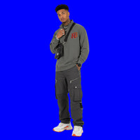 Quarter-Zip Sweatshirt — Retro 'RB' Varsity Logo Pullover Printify