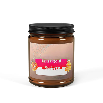 Passion Saints Scented Soy Candle (Multi-Size, Amber Jar)