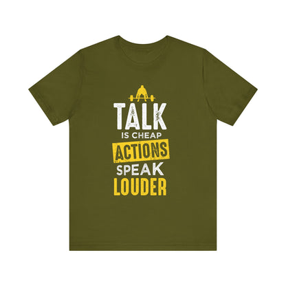 Parler, c’est des actions bon marché, parler plus fort, tee-shirt unisexe 