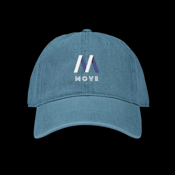 Embroidered Denim Hat - Move Design Printify