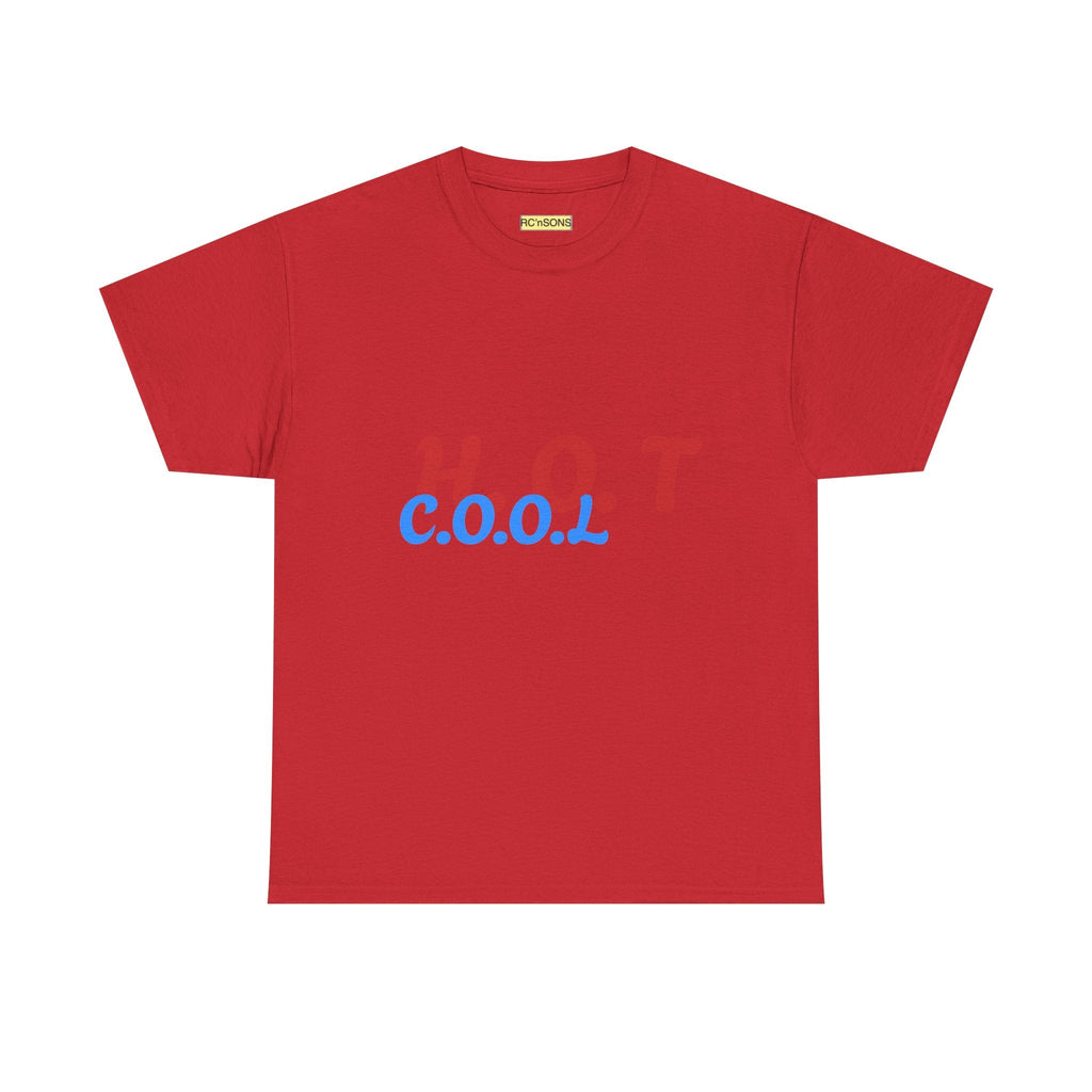 Cool & Trendy Unisex Heavy Cotton Tee - H.O.T. C.O.O.L. Graphic Shirt, Casual Wear, Gift for Friends, Summer Style, Streetwear Printify