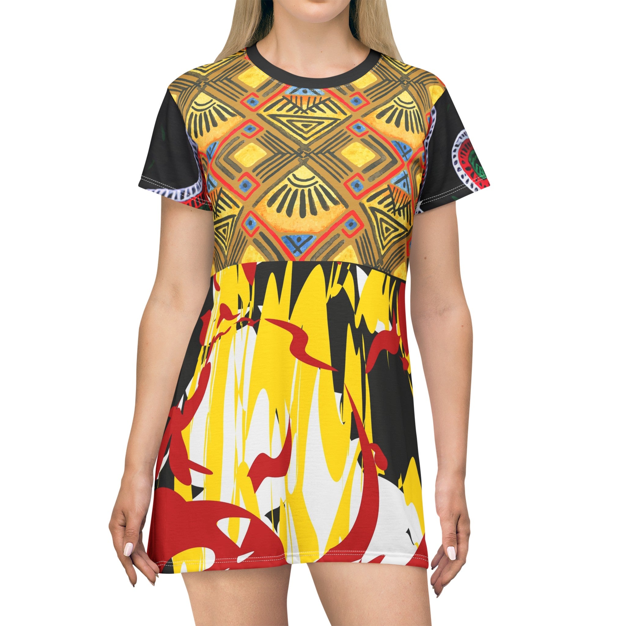 T-Shirt Dress Tropical Beach (AOP)