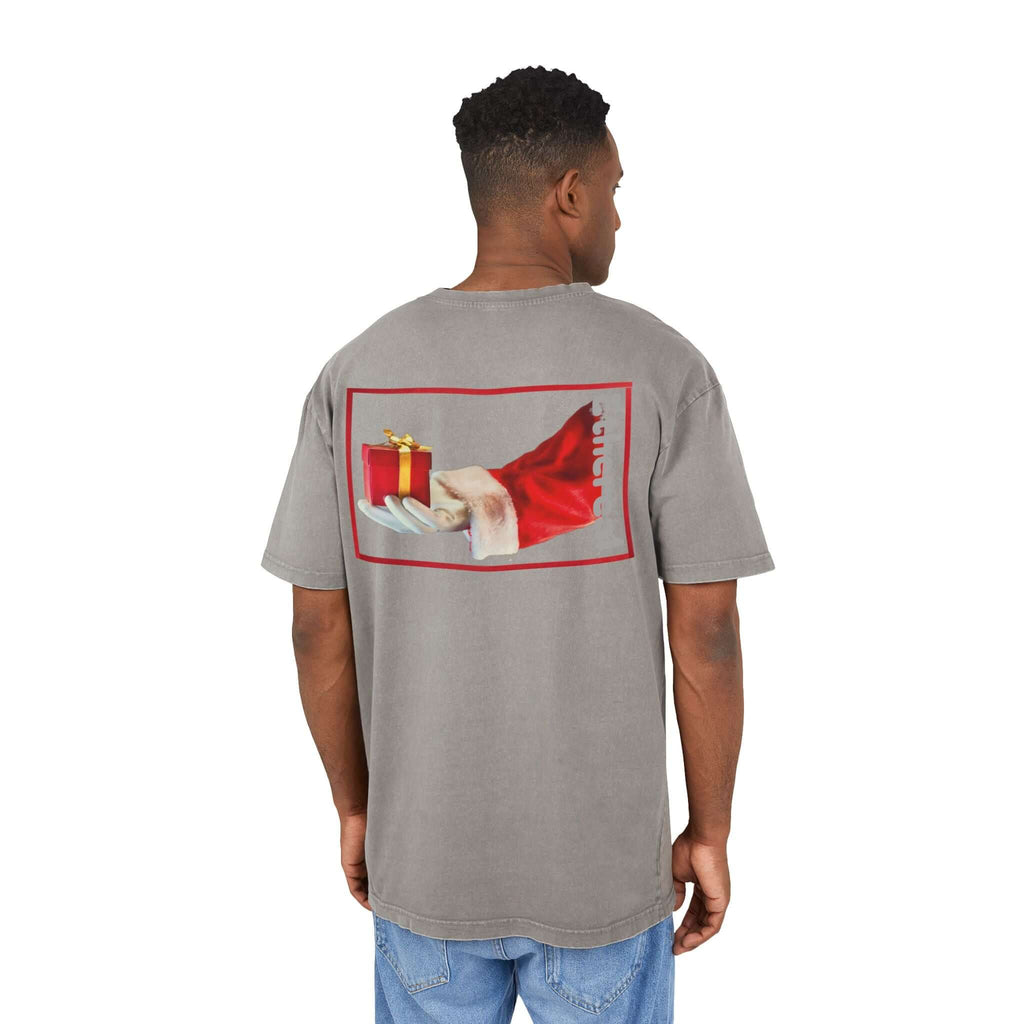 Tee Santa Claus Acid Washed Men's Oversize Heavy