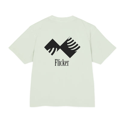 Unisex Urban Heavy Tee - Modern Graphic Design "Flicker" for Streetwear Enthusiasts