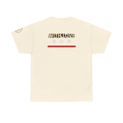 Stylish Unisex Heavy Cotton Tee - 'With Love' Statement Shirt, Casual Wear, Gift for Her, Gift for Him, Everyday Comfort Printify