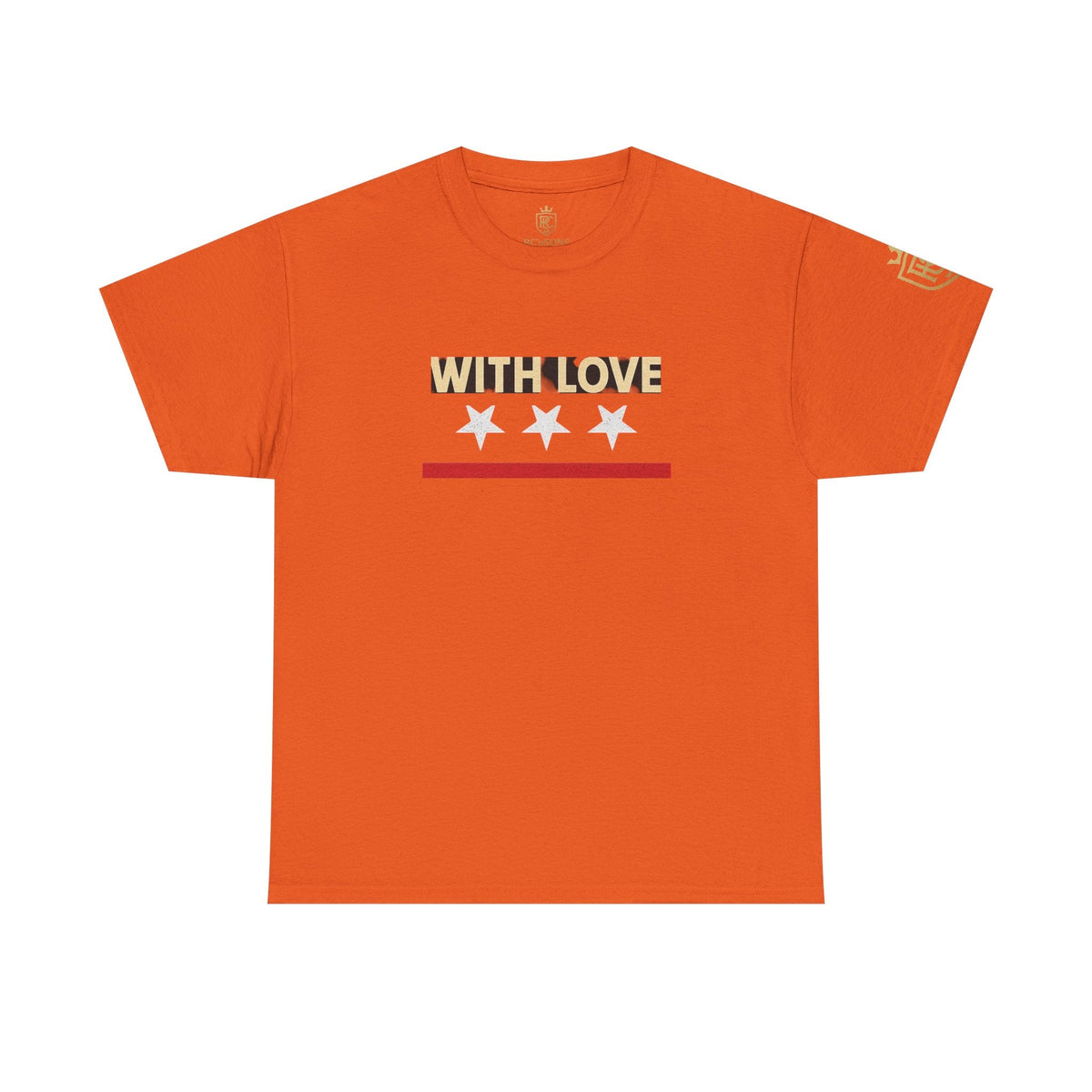 Stylish Unisex Heavy Cotton Tee - 'With Love' Statement Shirt, Casual Wear, Gift for Her, Gift for Him, Everyday Comfort Printify