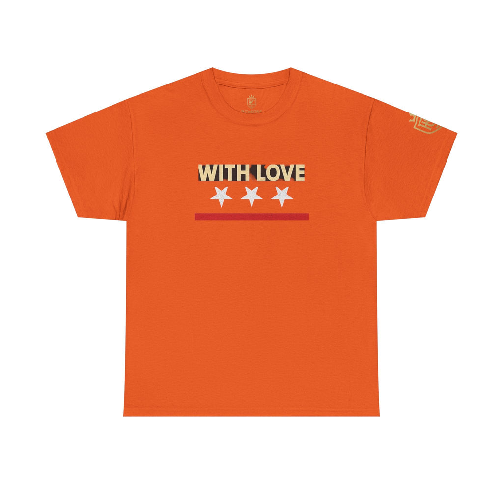 Stylish Unisex Heavy Cotton Tee - 'With Love' Statement Shirt, Casual Wear, Gift for Her, Gift for Him, Everyday Comfort Printify
