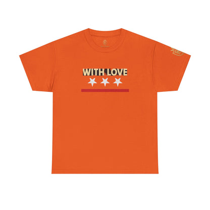 Stylish Unisex Heavy Cotton Tee - 'With Love' Statement Shirt, Casual Wear, Gift for Her, Gift for Him, Everyday Comfort Printify