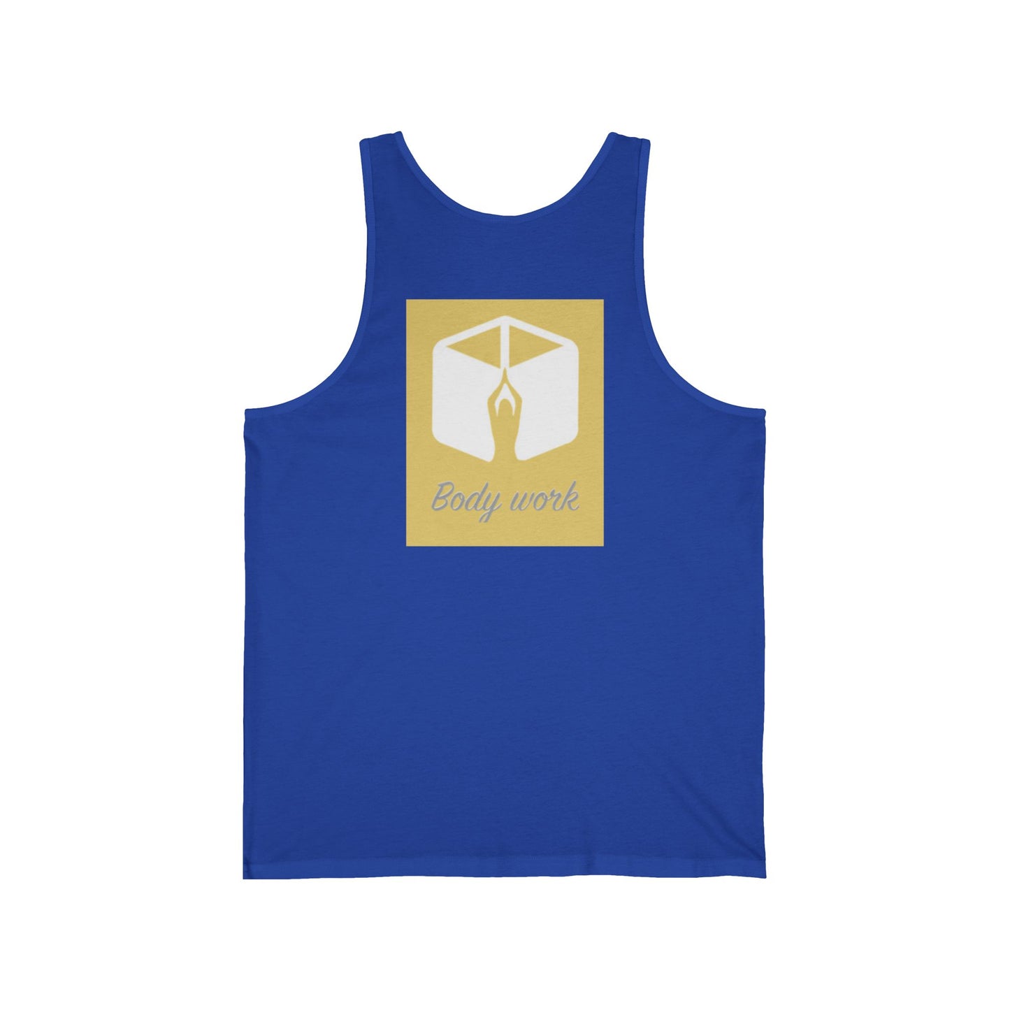 Unisex Jersey Tank Top - Body Work Design, Yoga Apparel, Fitness Gear, Workout Shirt, Gift for Health Enthusiasts