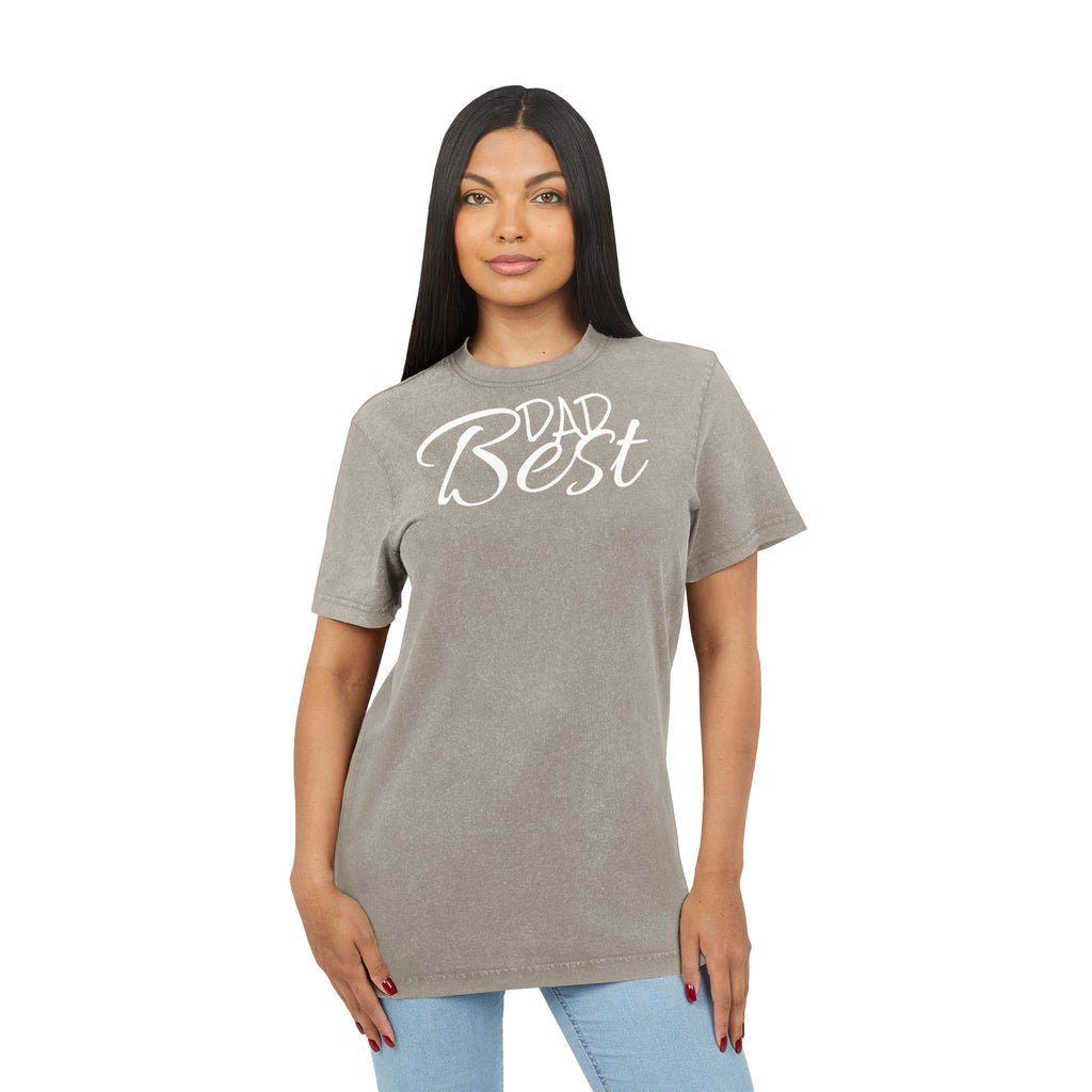 Acid Washed Dad Best Tee - Vintage Style T-Shirt for Father's Day & Casual Wear