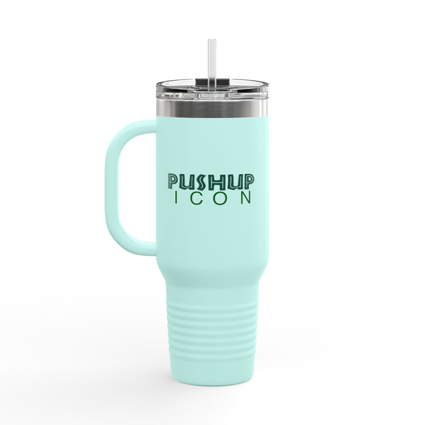 Inspirational Insulated Travel Mug - 40oz with Pushup Icon Design