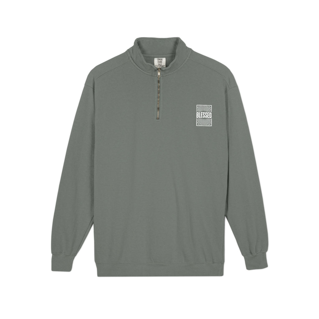 Blessed Quarter-Zip Sweatshirt — Inspirational Christian Pullover