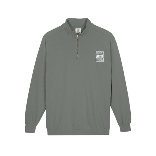 Blessed Quarter-Zip Sweatshirt — Inspirational Christian Pullover