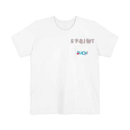 Unisex Pocket T-shirt - Sprint Amorx Design