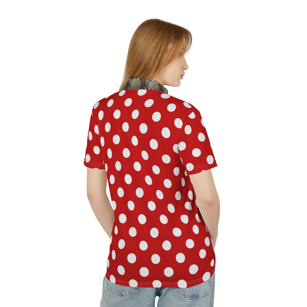 Leather Neck Polo Shirt