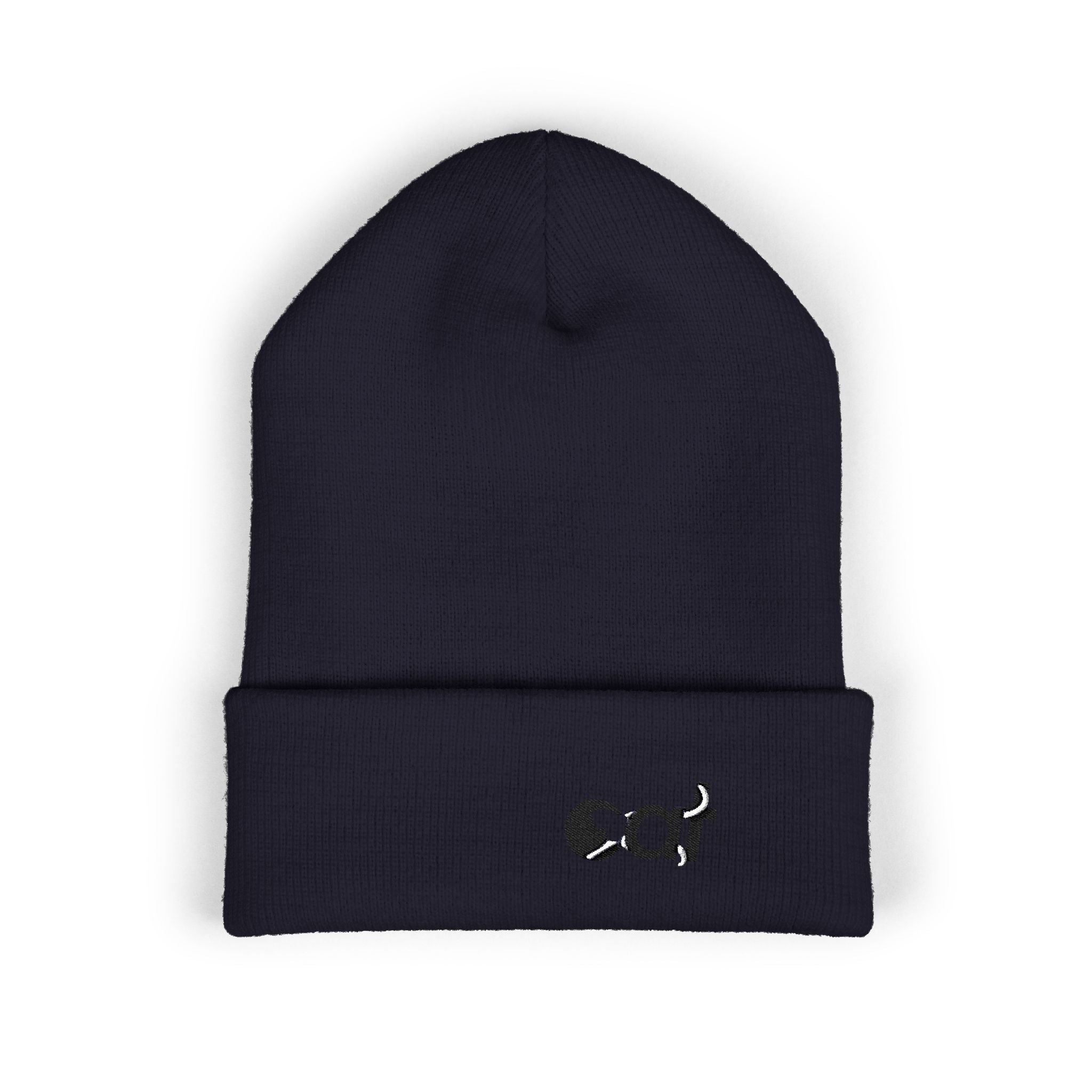 Beanie Hat Cat Design Embroidery