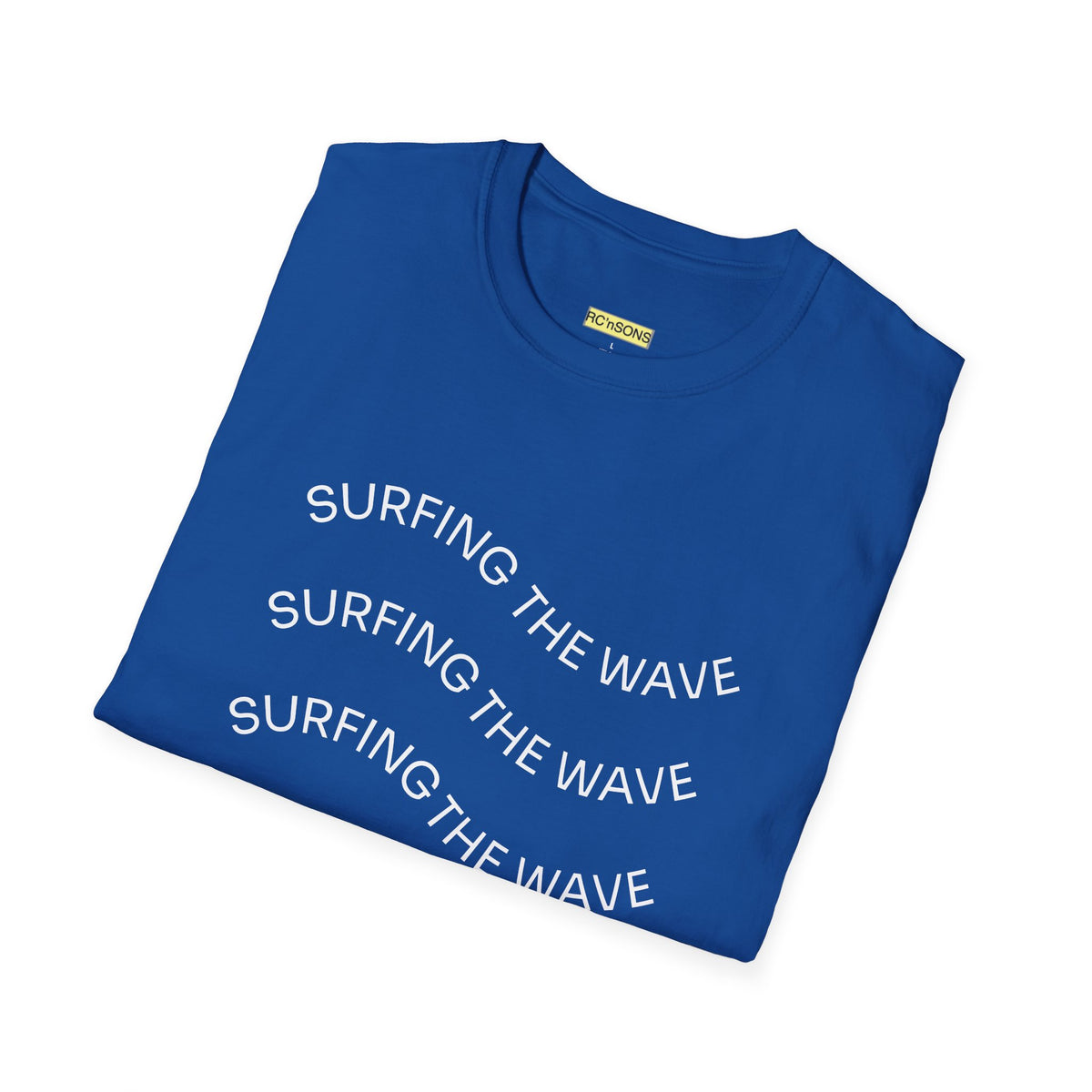 Surfing the Wave Unisex Softstyle T-Shirt, Beachwear, Summer Apparel, Gift for Surfers, Casual Tee, Surfing Theme Shirt
