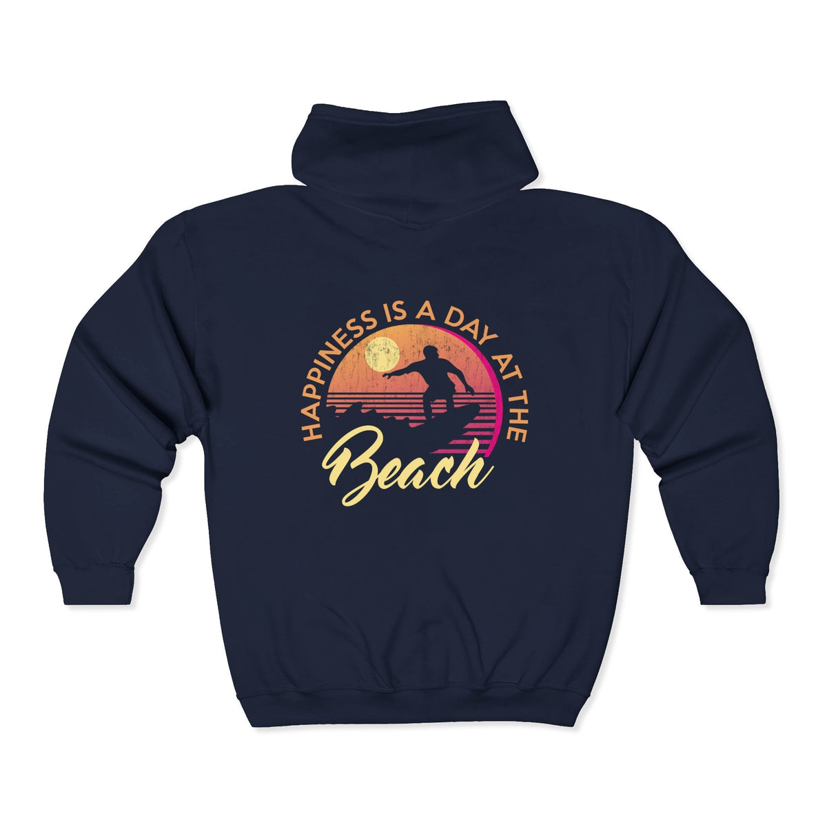 Beach Vibes Full Zip Hoodie, Unisex Printify