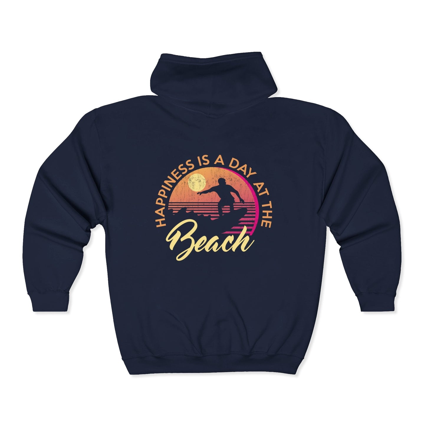 Beach Vibes Full Zip Hoodie, Unisex Printify