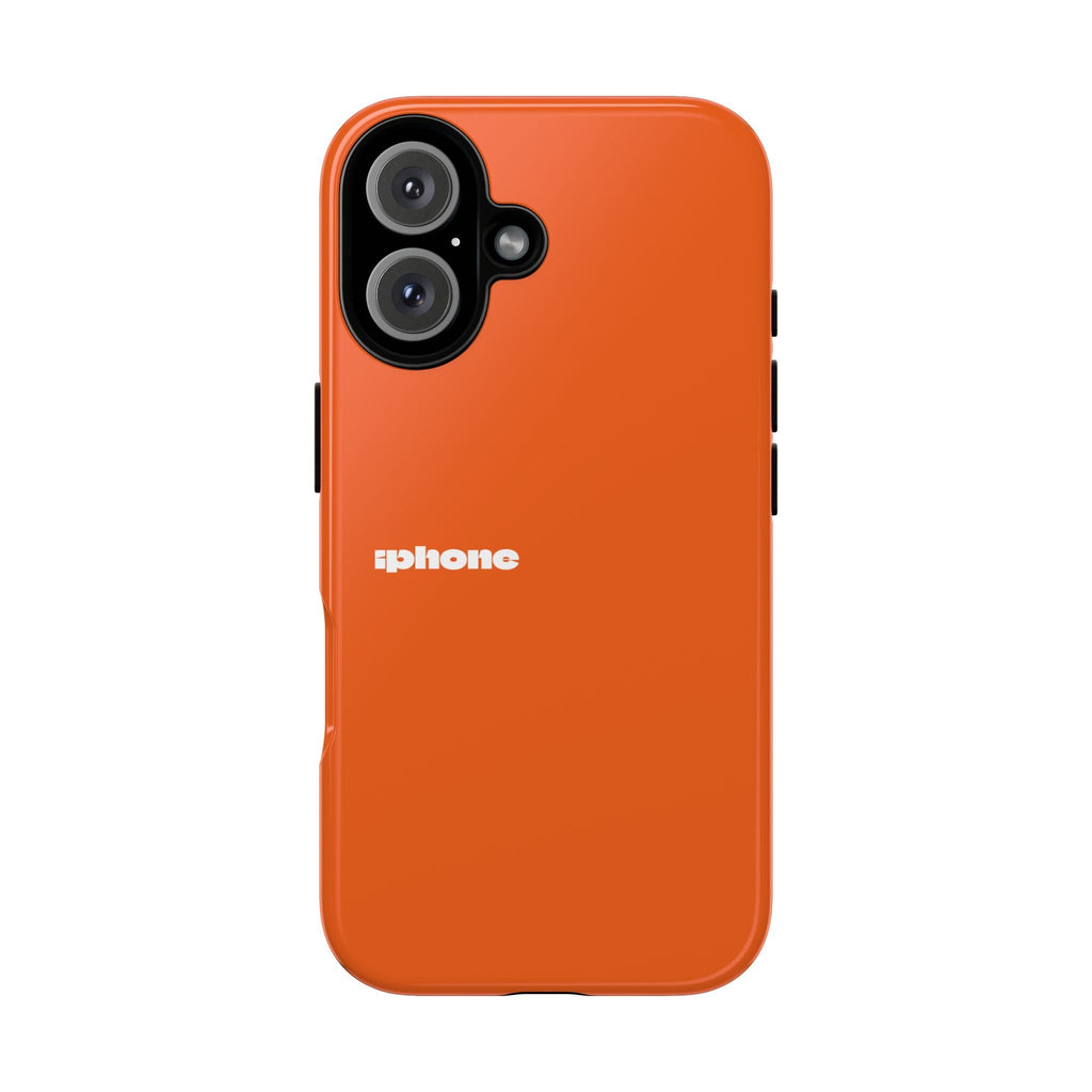 Vibrant Tough Phone Case, Durable Cover for Protection, Gift for Tech Lovers, Holiday Accessory, Orange Sleek Design Printify