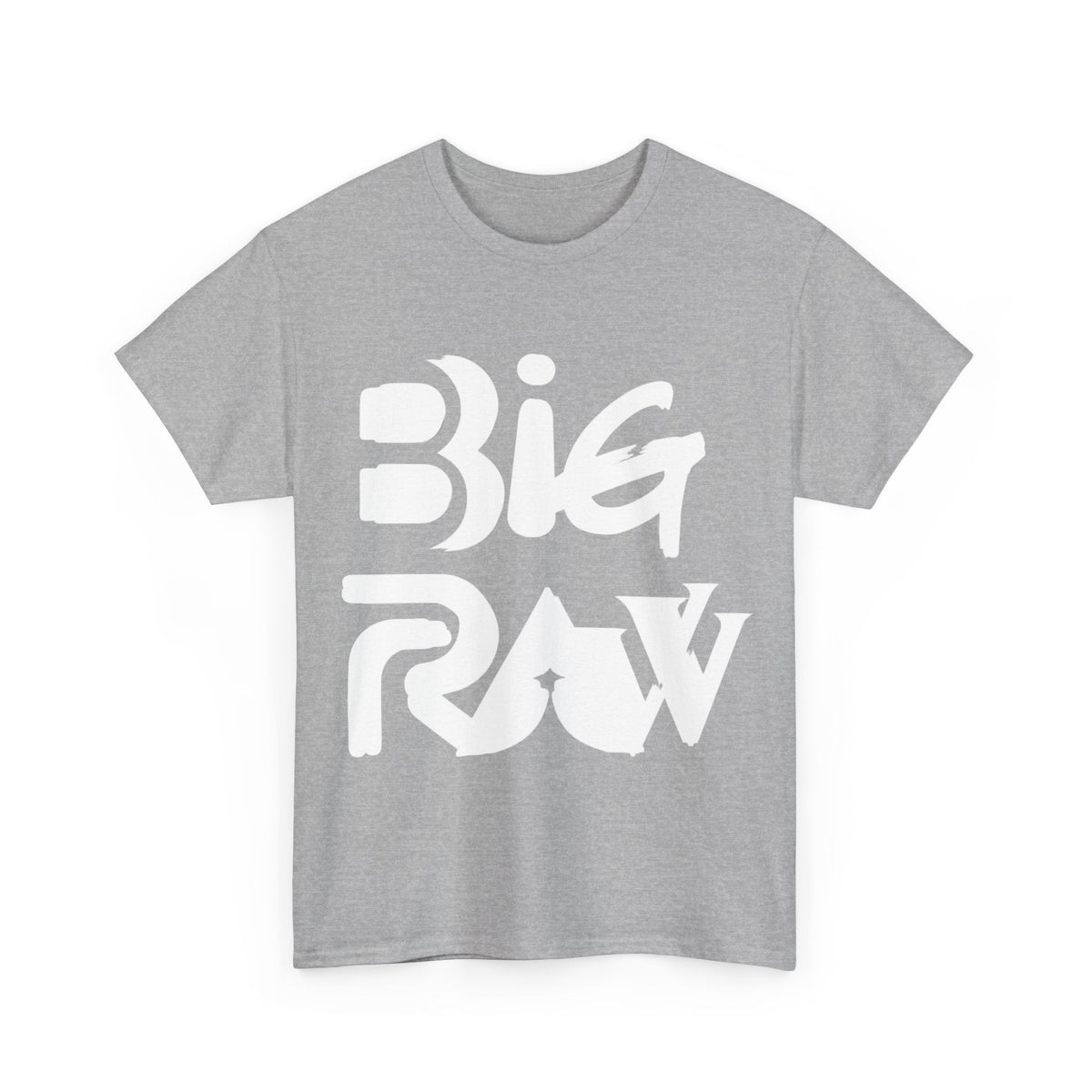 Big Raw Unisex Heavy Cotton Tee, Casual Streetwear Shirt, Gift for Him or Her, Everyday Fashion, Graphic Tee, Trendy Apparel Printify