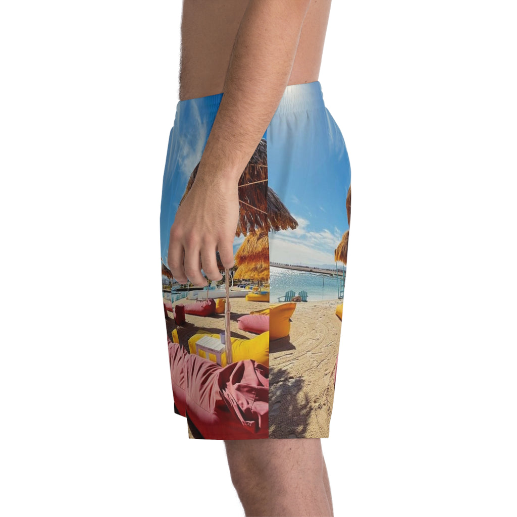 Men's Elastic Beach Shorts (AOP)