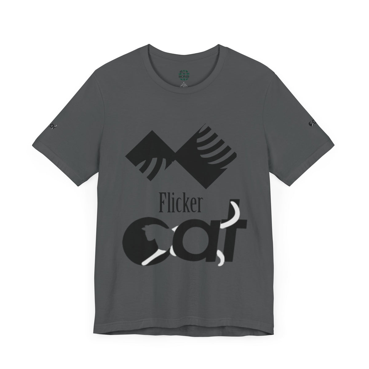 Flicker Cat Graphic Tee - Unisex Jersey Short Sleeve T-Shirt for Cat Lovers