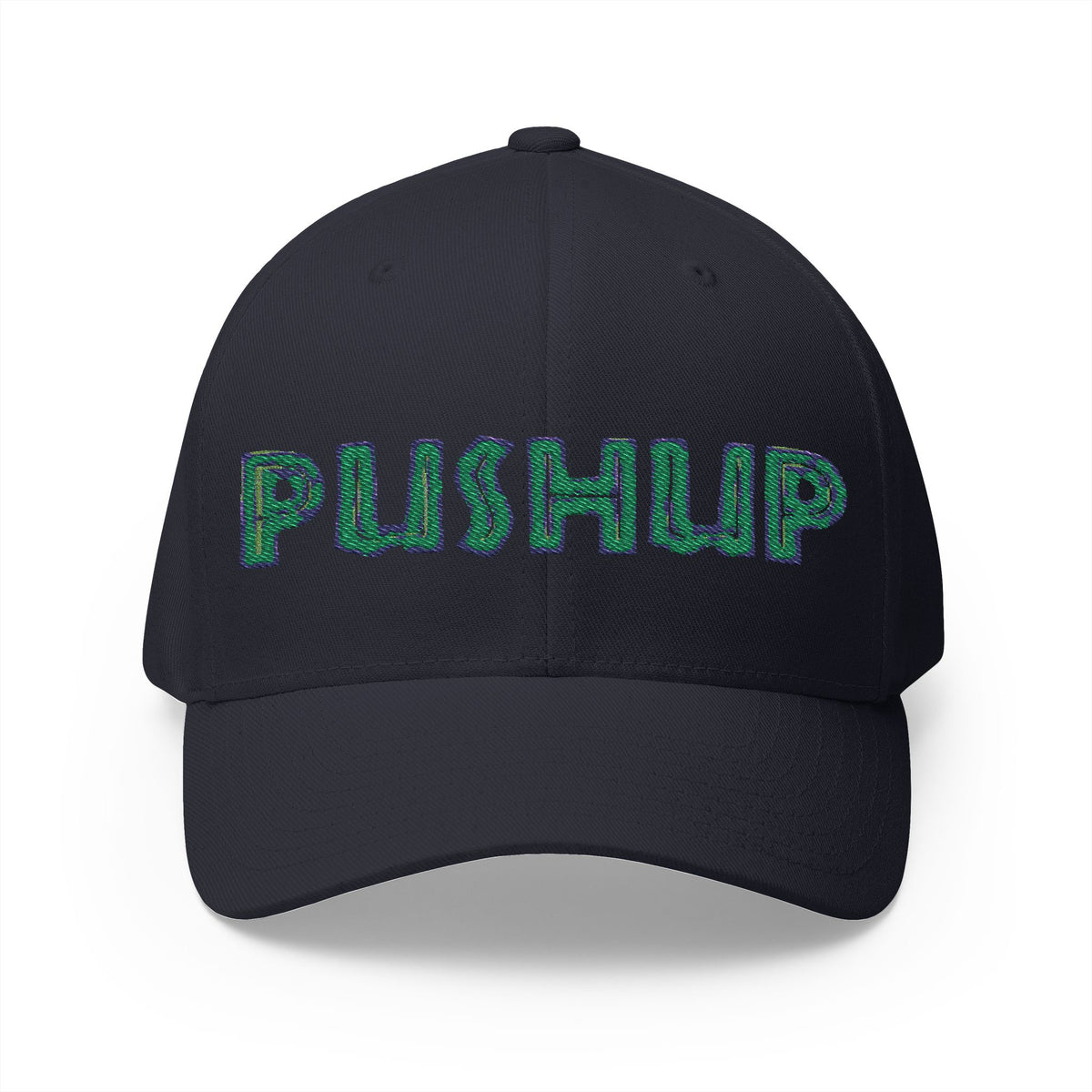 Motivational Embroidered Cap - 'PUSHUP' Structured Hat