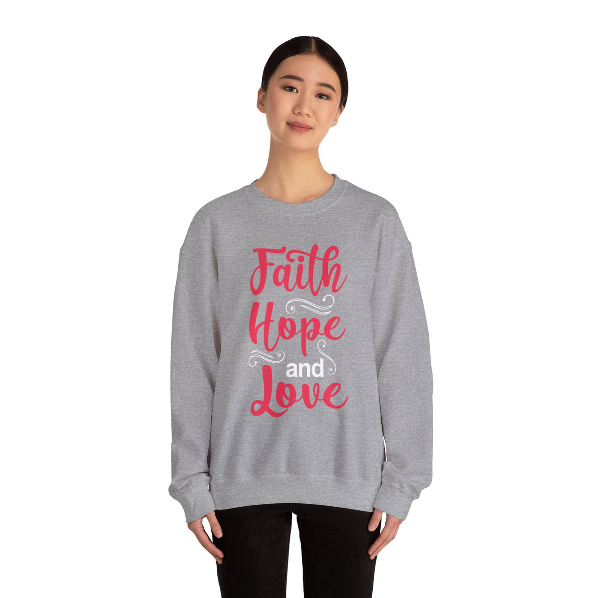 Sweat-shirt unisexe Faith Hope And Love 