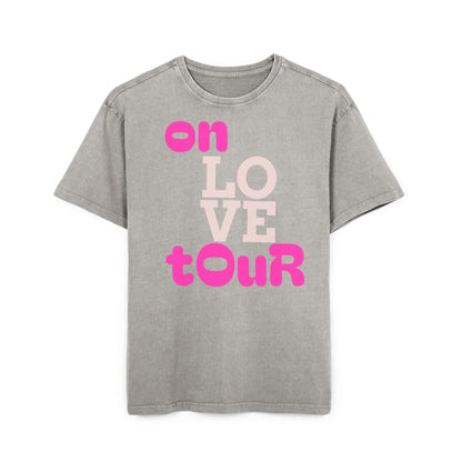 Oversized Tee On Love Tour Acid Washed Men's T-Shirt
