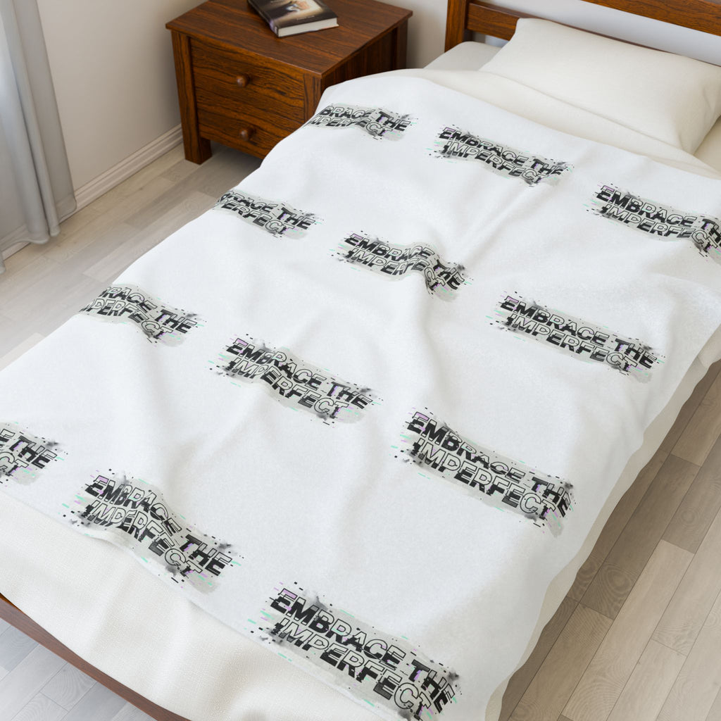 Embrace the Imperfect Blanket | Analog Error glitch art, VHS static throw