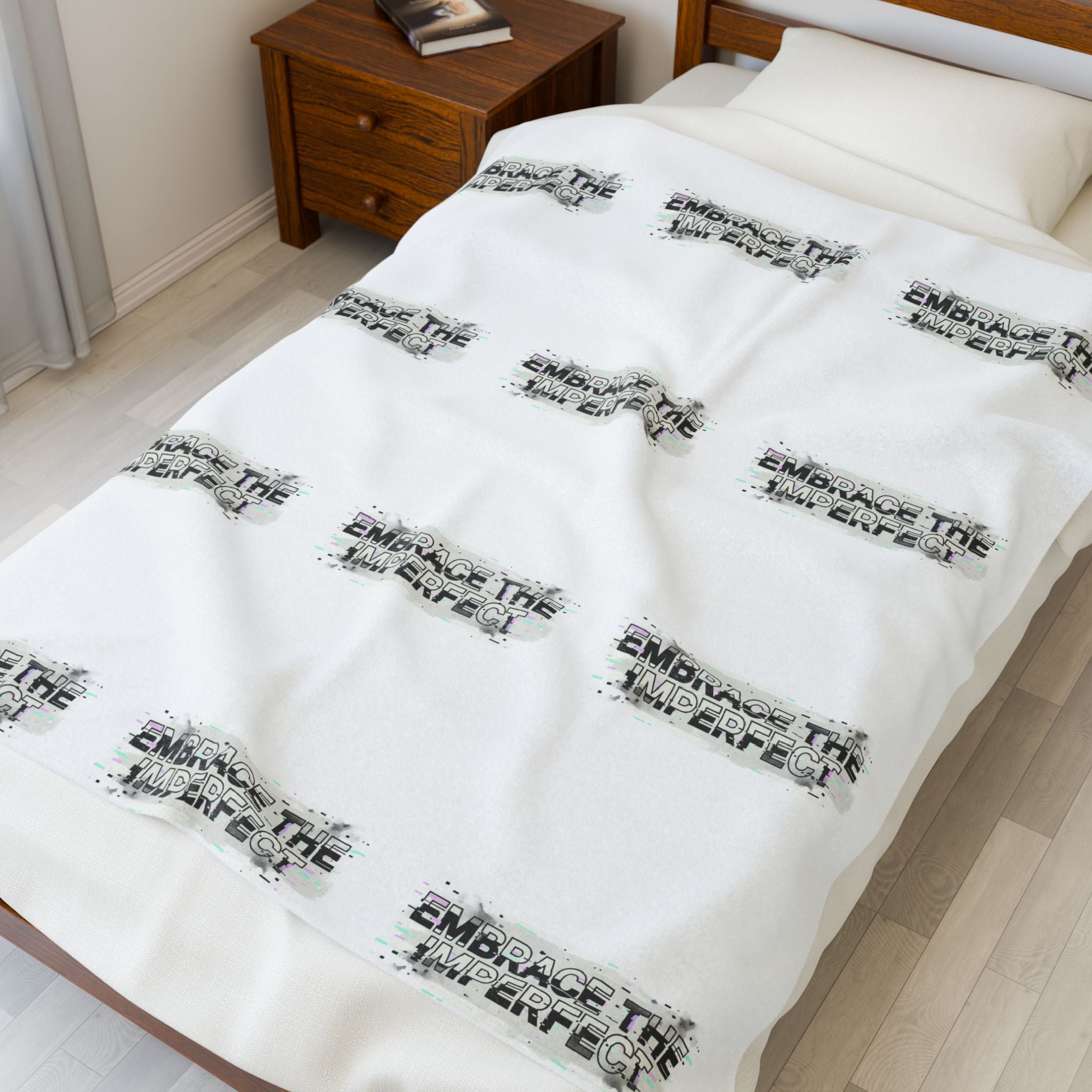 Embrace the Imperfect Blanket | Analog Error glitch art, VHS static throw