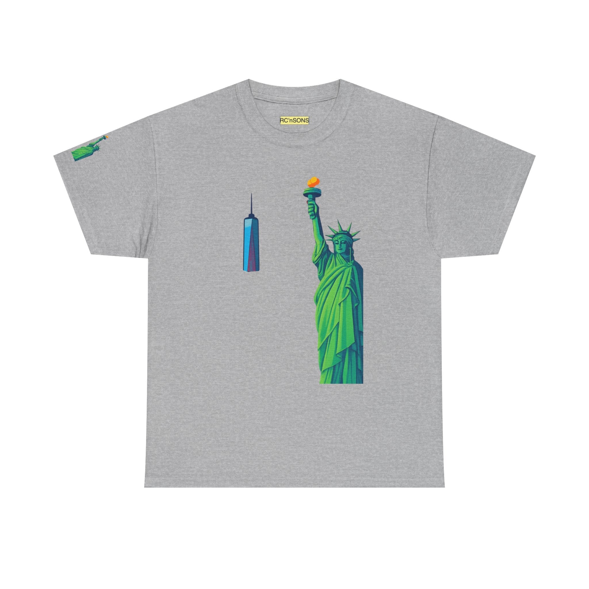 Statue of Liberty Tee, Unisex Heavy Cotton Tee, Graphic T-Shirt, Vintage Style Shirt, Gift for Freedom Lovers, New York Pride Printify