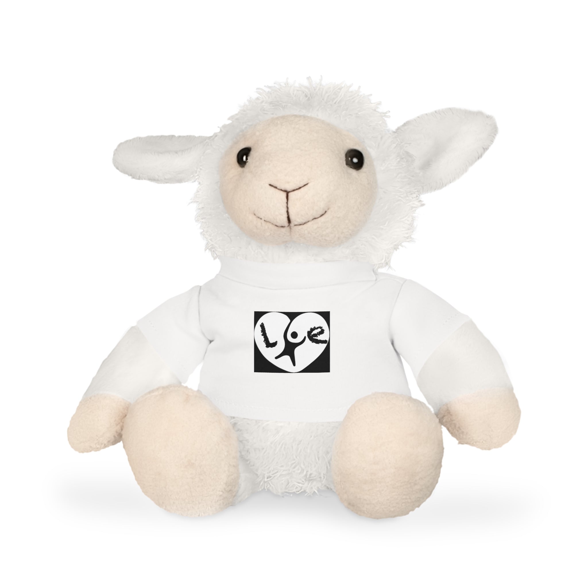 Adorable Love Bear Plush Toy in T-Shirt - Perfect Gift for Kids and Collectors, Valentine’s Day, Birthday, Nursery Decor, Cuddle Buddy Printify