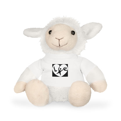 Adorable Love Bear Plush Toy in T-Shirt - Perfect Gift for Kids and Collectors, Valentine’s Day, Birthday, Nursery Decor, Cuddle Buddy Printify