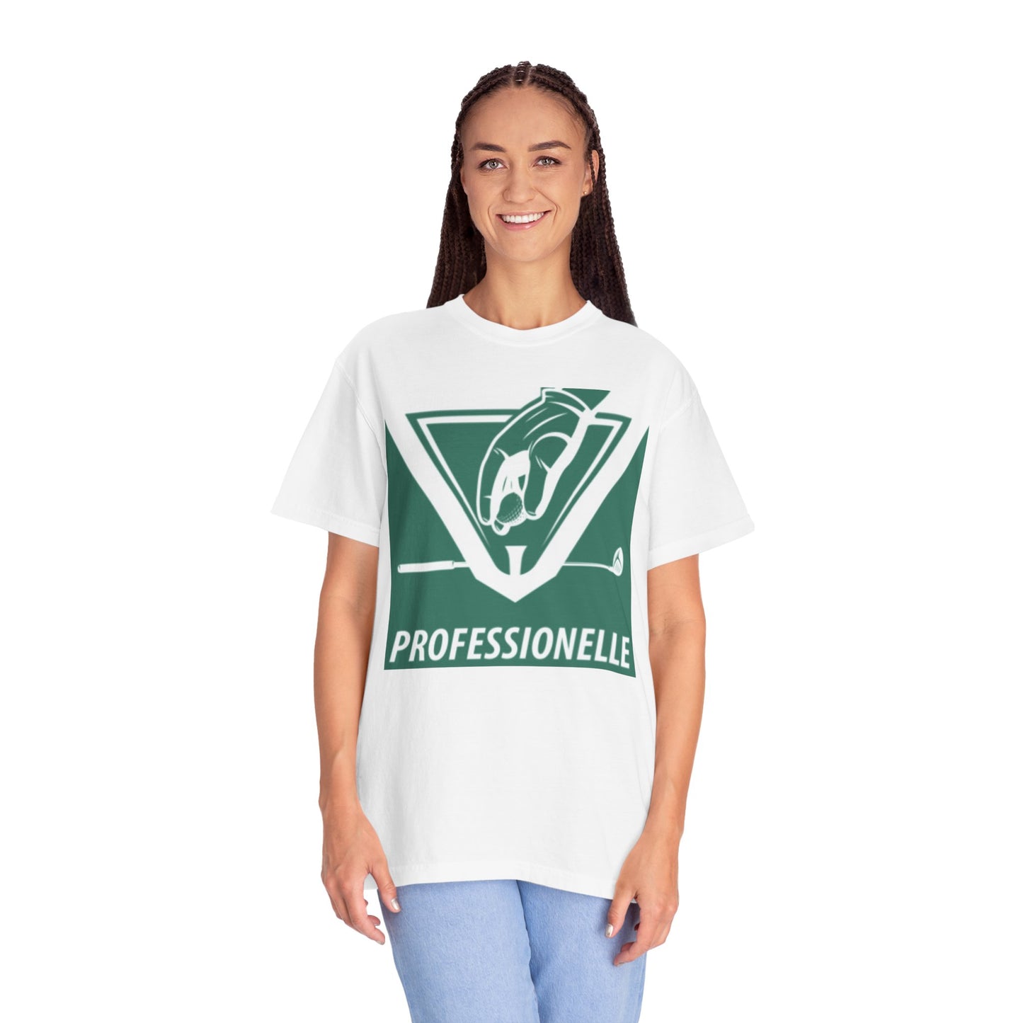 Golf Lover's Unisex Garment-Dyed T-Shirt - 'Professionnelle' Design