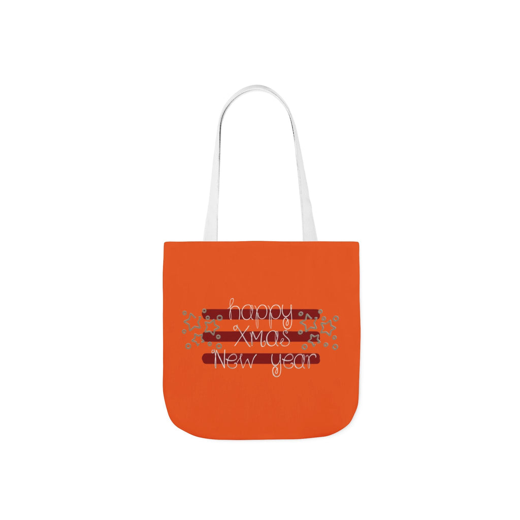 Cheerful Canvas Tote Bag, Happy New Year Gift, Eco-Friendly Bag, Reusable Shopping Tote, Trendy Gift for Her, Seasonal Tote Printify