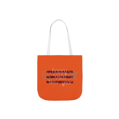 Cheerful Canvas Tote Bag, Happy New Year Gift, Eco-Friendly Bag, Reusable Shopping Tote, Trendy Gift for Her, Seasonal Tote Printify