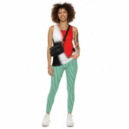 Abstract Art Tank Top - Bold Red & Black Summer Vibes