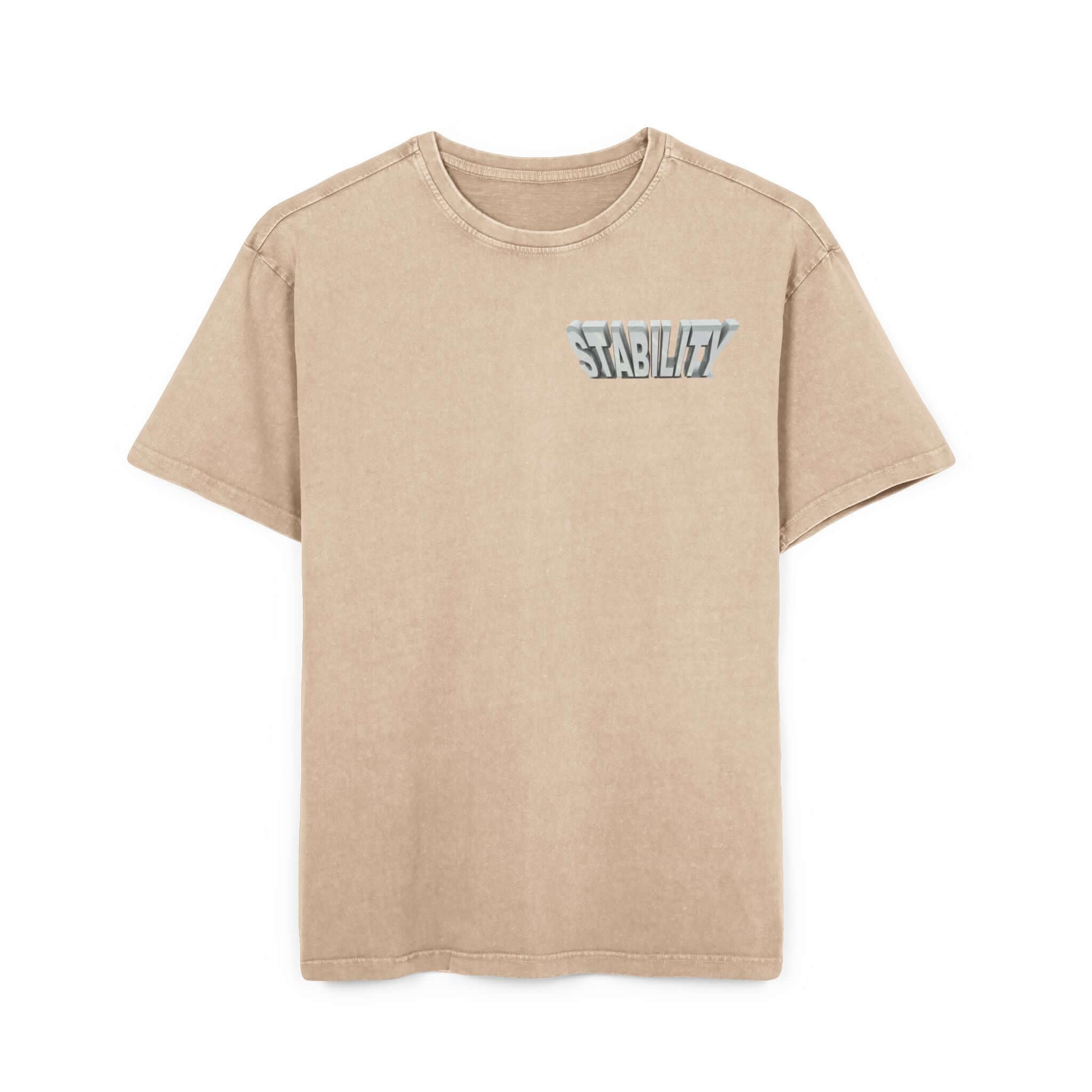 Oversize Tee Stability Acid Washed Men's Shirt